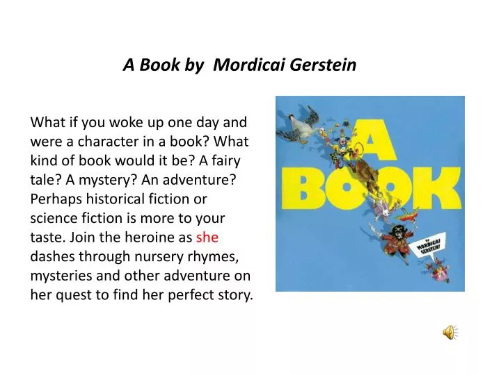 a book by mordicai gerstein