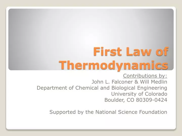 first law of thermodynamics