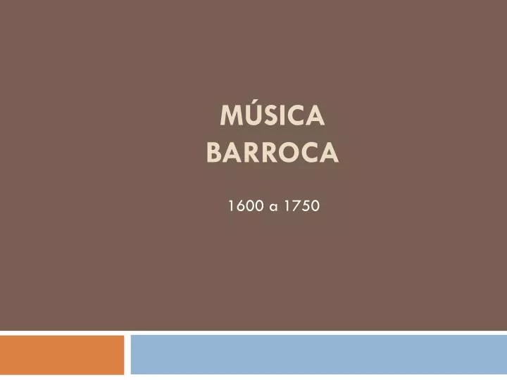 Barroco, PDF, Música barroca
