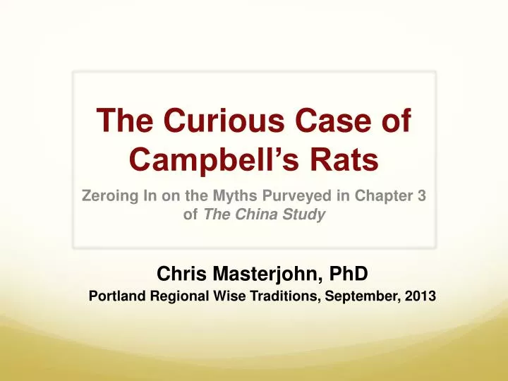 the curious case of campbell s rats