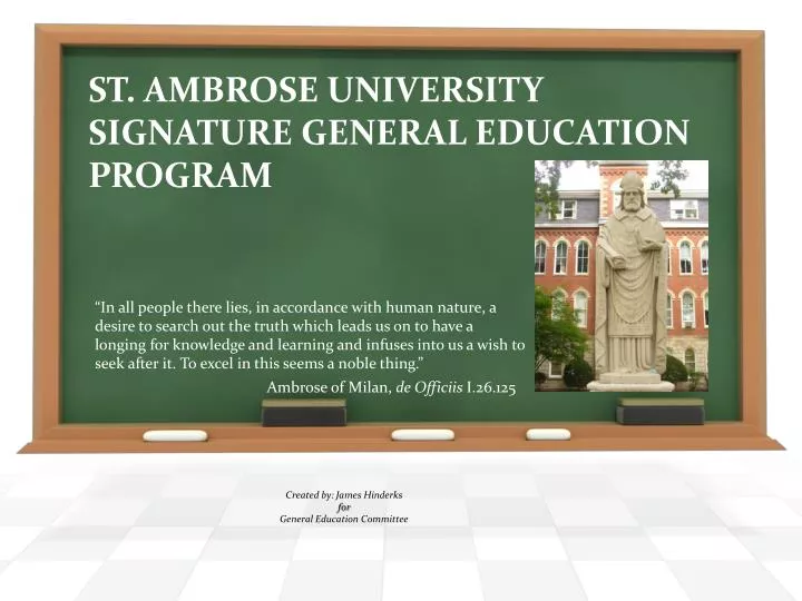 st ambrose university signature general education program