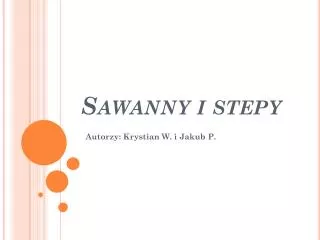 Sawanny i stepy