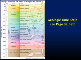 Geologic Time Scale s ee Page 39, text