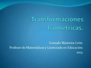 transformaciones isom tricas