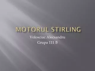Motorul Stirling