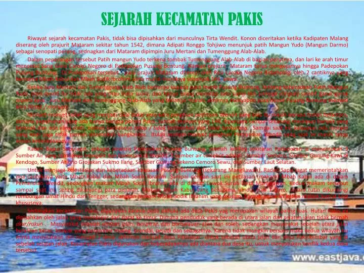 sejarah kecamatan pakis