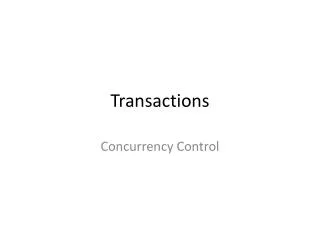 Transactions