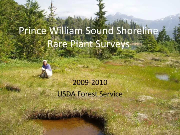 prince william sound shoreline rare plant surveys