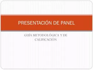 presentaci n de panel