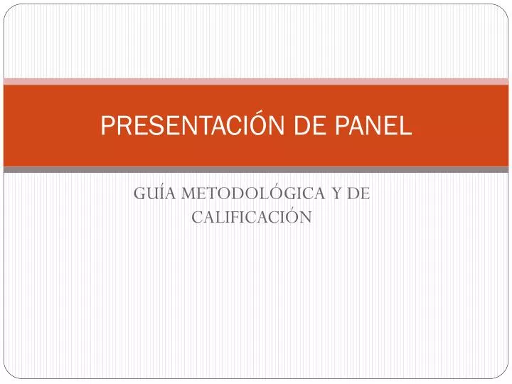 presentaci n de panel