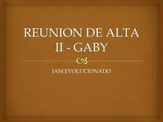 reunion de alta ii gaby