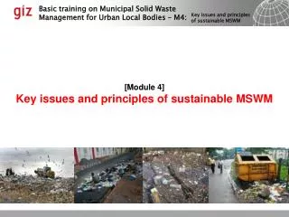 [Module 4] Key issues and principles of sustainable MSWM