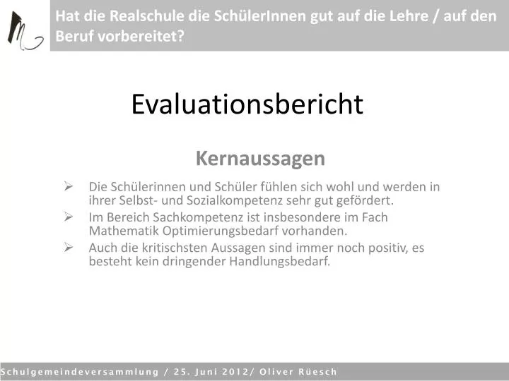 evaluationsbericht