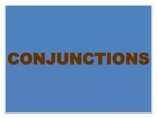 c onjunctions