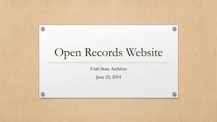 open records website