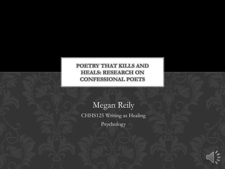 poetry that kills and heals research on confessional poets