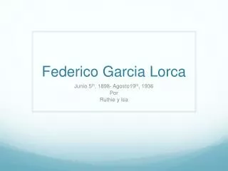 federico garcia lorca