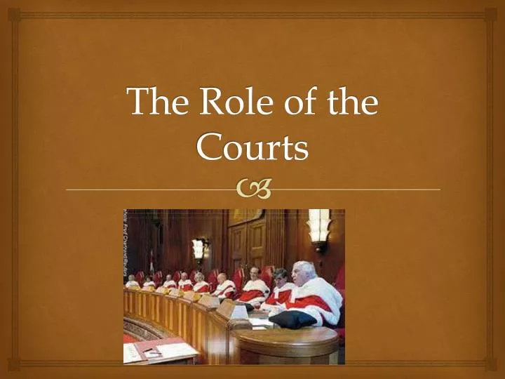 the role of the courts