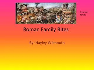 Roman Family Rites
