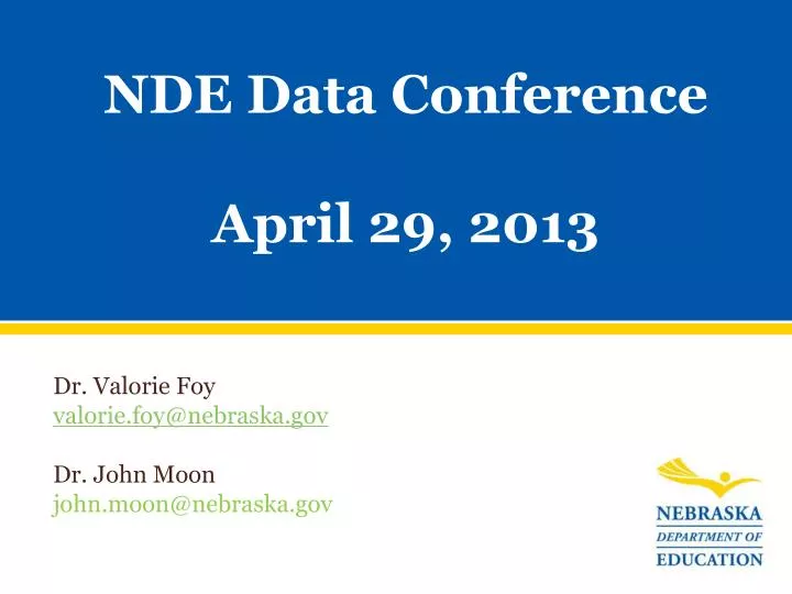 nde data conference april 29 2013
