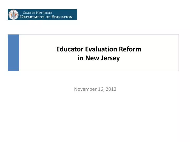 educator evaluation reform in new jersey