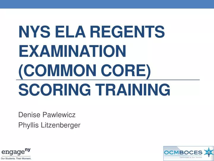 nys ela regents examination common core scoring training
