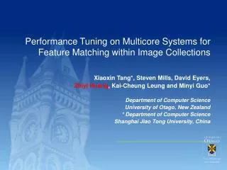 Performance Tuning on Multicore Systems for Feature Matching within Image Collections