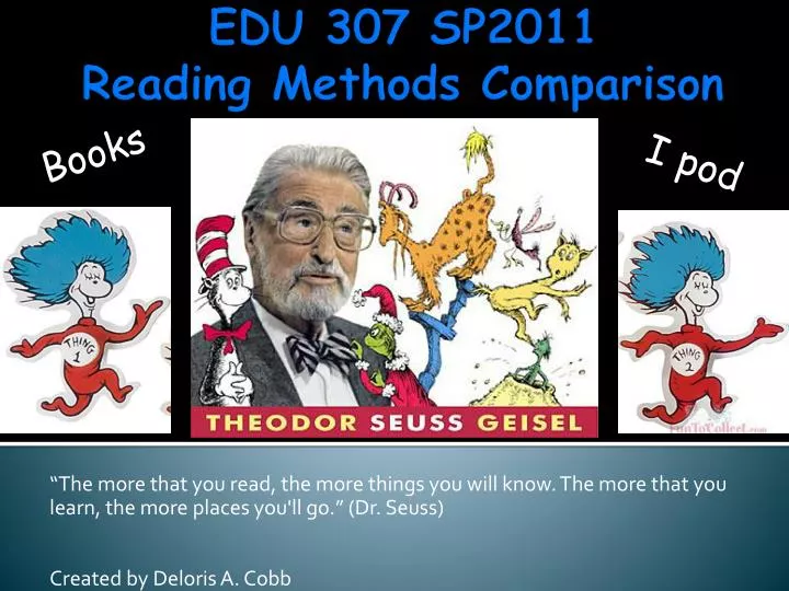 edu 307 sp2011 reading methods comparison