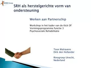 SRH als herstelgerichte vorm van ondersteuning