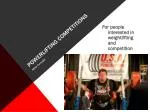 POWERLIFTING COMPETITIONS - slide 1