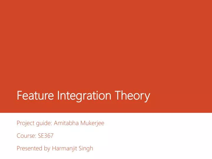 feature integration theory