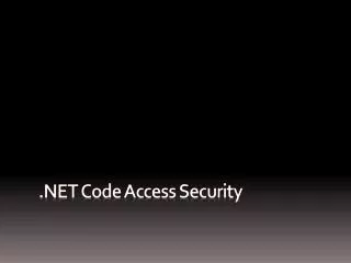 .NET Code Access Security