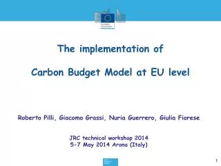 The implementation of Carbon Budget Model at EU level