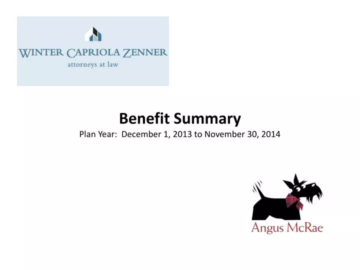 benefit summary plan year december 1 2013 to november 30 2014