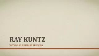 Ray Kuntz