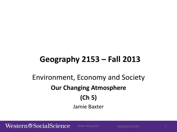 geography 2153 fall 2013