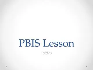PBIS Lesson