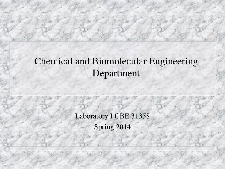chemical and biomolecular engineering department