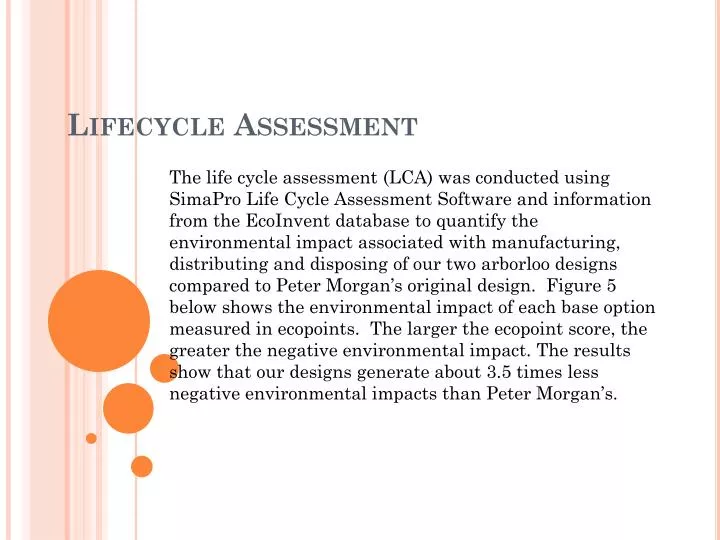 lifecycle assessment