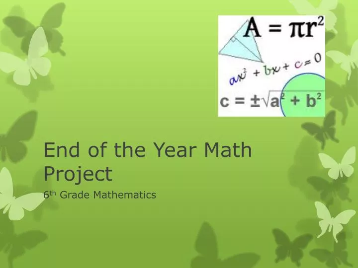 end of the year math project