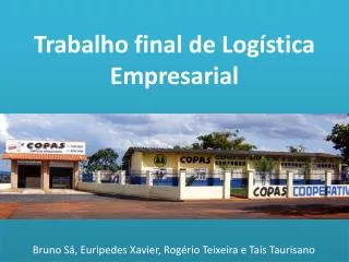 trabalho final de log stica empresarial