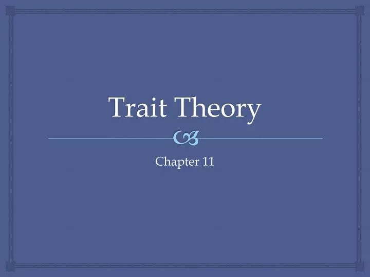 trait theory