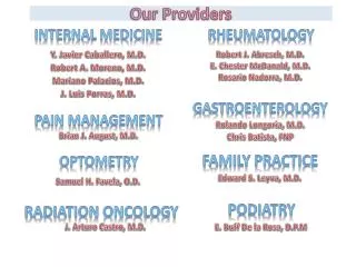 our providers