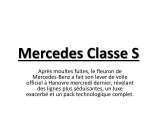 Mercedes Classe S