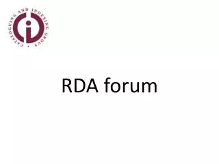 RDA forum