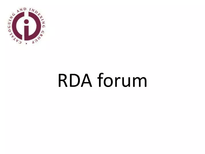 rda forum