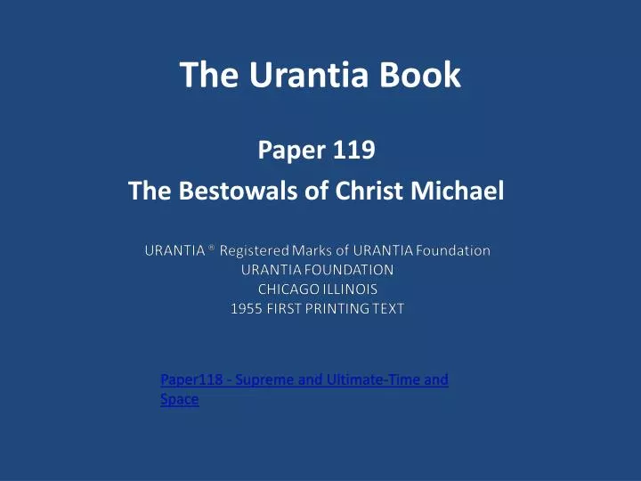 the urantia book