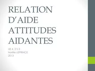 relation d aide attitudes aidantes