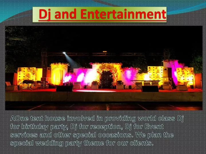 dj and entertainment