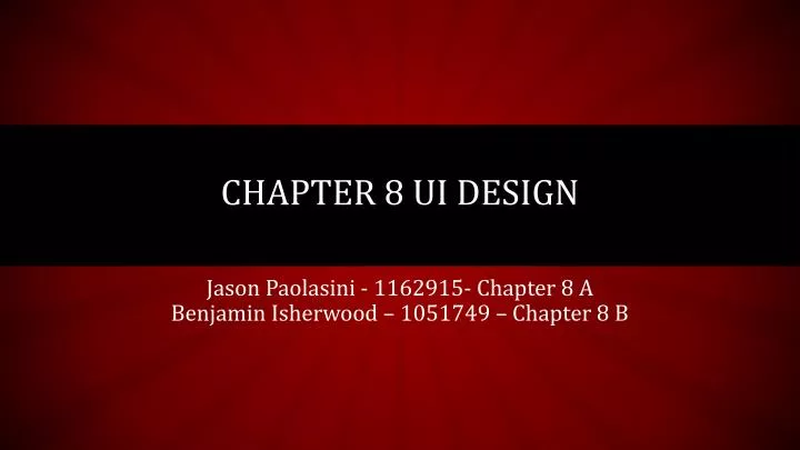 chapter 8 ui design